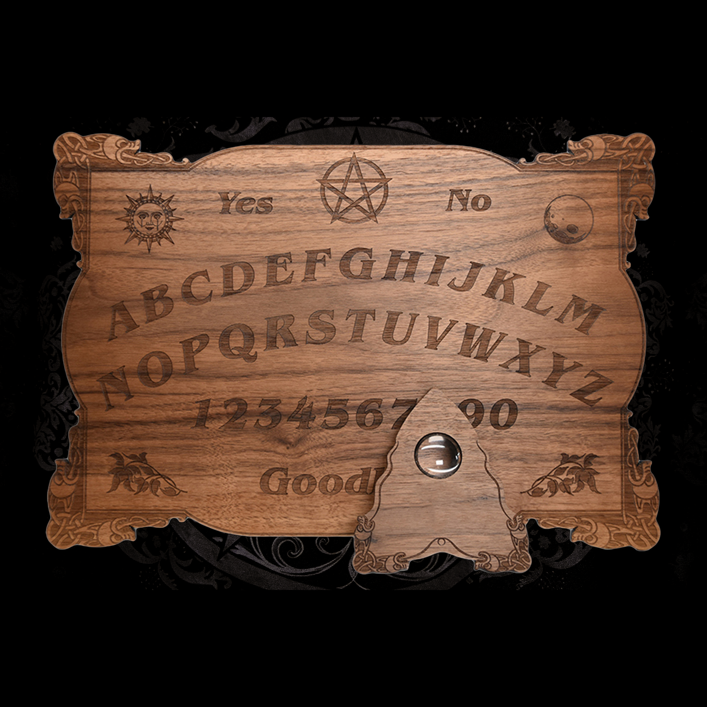 Ouija Board - Beatus Lignum Walnut Celtic Model