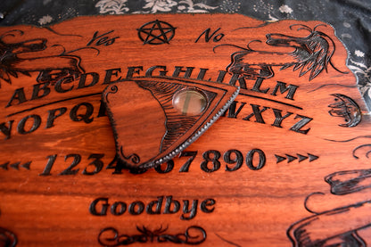 Ouija Board - Beatus Lignum Elegant Wood in PADAUK- Hand Burned